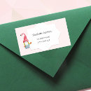 Search for gnomes return address labels Watercolor