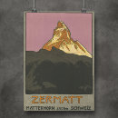 Search for vintage matterhorn posters Alps