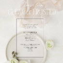 Search for black acrylic wedding invitations Elegant