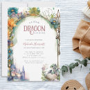 Search for dragon baby shower invitations Fairytale