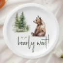 Search for woodland baby shower plates We can bearly wait