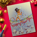 Search for vintage happy new year postcards Retro