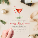 Search for candy cane cocktail holiday invitations Modern