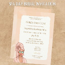 Search for spa bridal shower invitations Girls