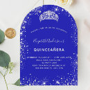 Search for royal blue silver quinceanera invitations Tiara crown