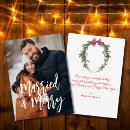 Search for photo holiday wedding announcement cards Couple