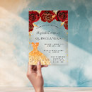 Search for red and gold quinceanera invitations Glitter