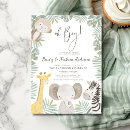 Search for couples baby boy shower invitations Giraffe elephant zebra