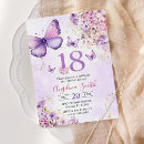 Search for purple 18th birthday invitations Butterfly