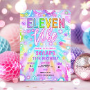 Search for 11th birthday invitations Neon birthday party