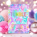 Search for jump and play birthday invitations Glow gymnastics party