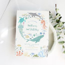 Search for under the sea 2nd birthday invitations Ocean