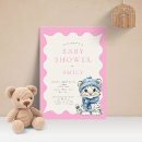 Search for arctic animals baby shower invitations Pink