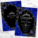 Search for silver black royal blue invitations For her