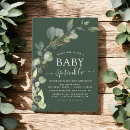 Search for emerald green baby shower invitations Eucalyptus