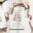Search for tea birthday invitations Watercolor