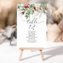 Search for winter wedding table cards Evergreen