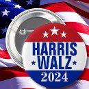 Search for president campaign buttons Harris walz