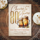 Search for mens 80th birthday invitations Cheers and beers