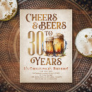 Search for mens 30th birthday invitations Cheers to 30 years
