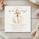 Search for little pumpkin on the way invitations Orange