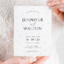 Search for pearl wedding invitations Black and white