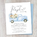 Search for blue truck invitations Watercolor
