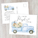 Search for blue truck baby shower invitations Watercolor