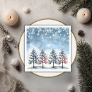 Search for winter wonderland napkins Pine trees