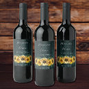 Search for sunflower wine labels Bride and groom
