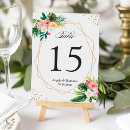 Search for tropical numbers table cards Floral