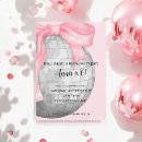 Search for pink and silver birthday invitations Disco ball