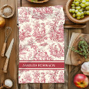 Search for toile kitchen towels Red