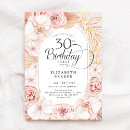 Search for pink and gold 30th birthday invitations For her