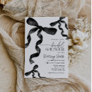 Search for ribbon bridal shower invitations Black bow