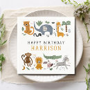 Search for animal napkins 2nd birthday