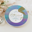 Search for mermaid paper plates Purple and teal