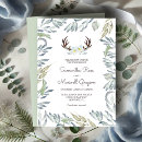 Search for deer antler wedding invitations Floral