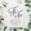 Search for mr and mrs wedding invitations Black and white