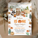 Search for camping 1st birthday invitations Forest
