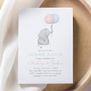 Search for elephant gender reveal invitations Little peanut