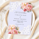 Search for pink floral wedding invitations Rose gold