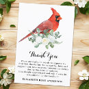 Search for cardinal thank you cards Memorial