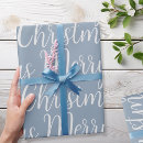 Search for dusty blue wrapping paper Merry christmas