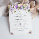 Search for purple floral wedding invitations Elegant