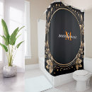 Search for glam shower curtains Elegant feminine girly script