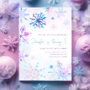 Search for purple winter wonderland invitations Pink purple blue
