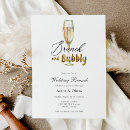 Search for brunch and bubbly invitations Gold foil