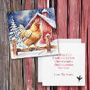 Search for rooster christmas cards Watercolor