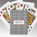 Search for monogrammed bridge playing cards Black and white